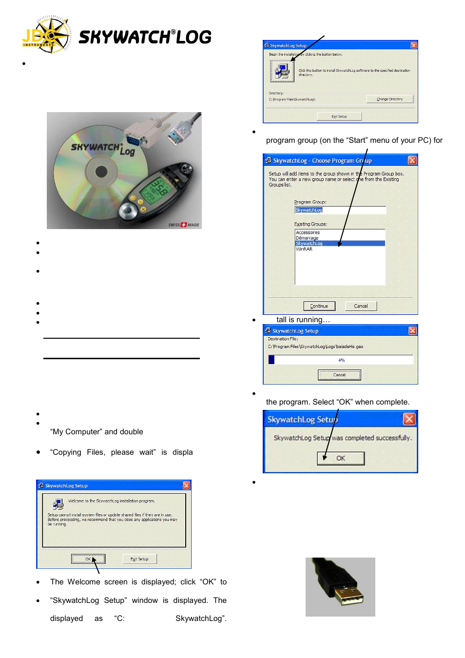JDC Electronic SA Geos 11 SkywatchLog User Manual | 6 pages