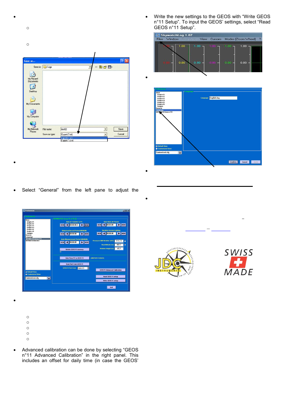 JDC Electronic SA Geos 11 SkywatchLog User Manual | Page 6 / 6