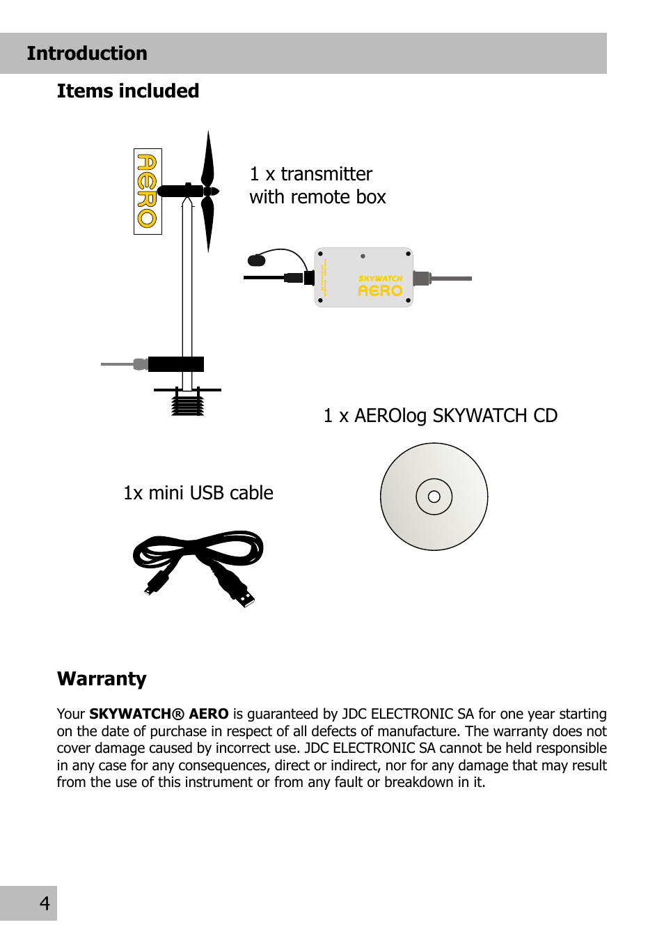 JDC Electronic SA Skywatch Aero User Manual | Page 4 / 15