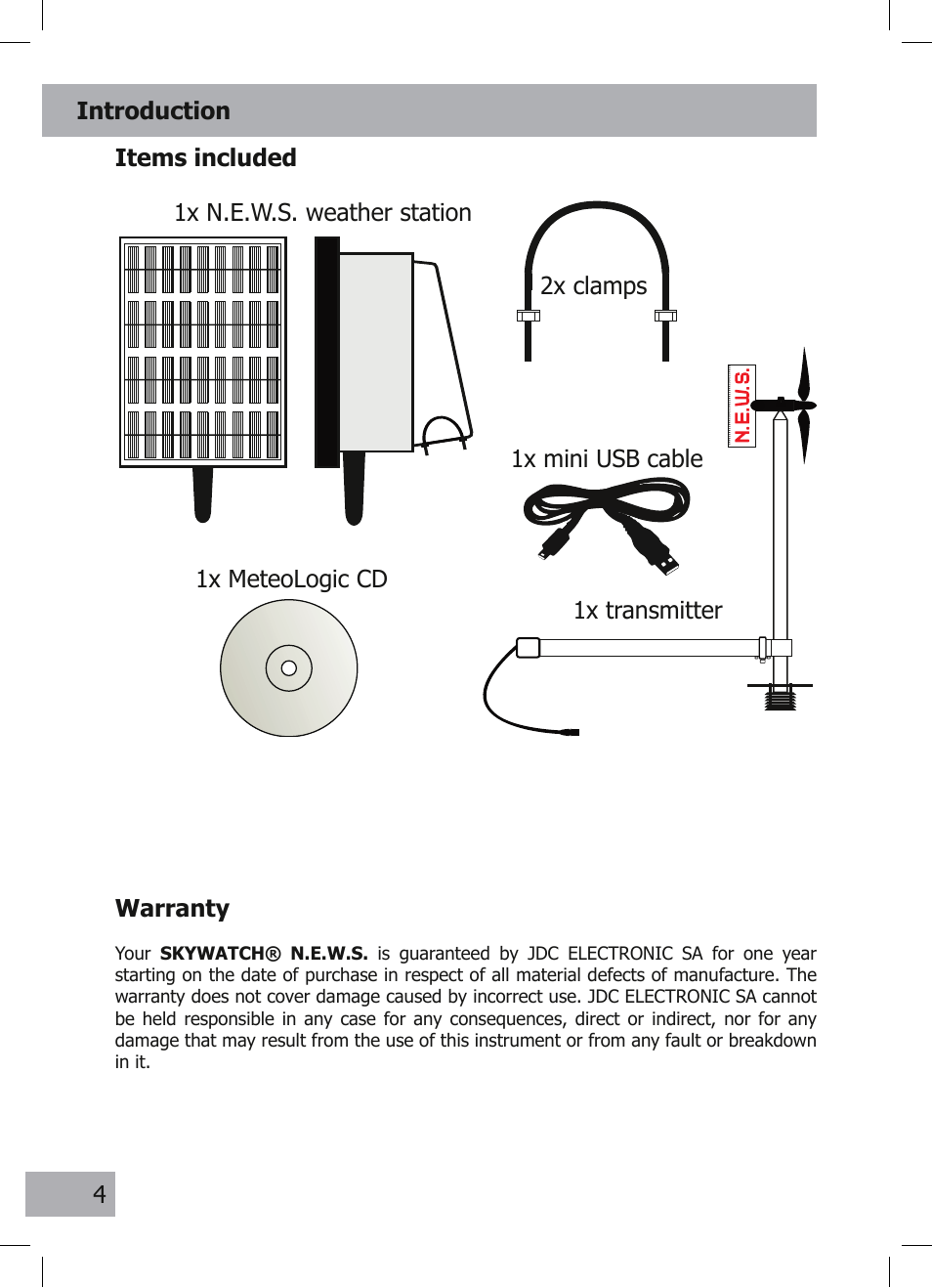 JDC Electronic SA Skywatch N.E.W.S. User Manual | Page 4 / 13