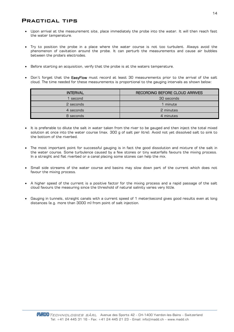 JDC Electronic SA EasyFlow User Manual | Page 14 / 14