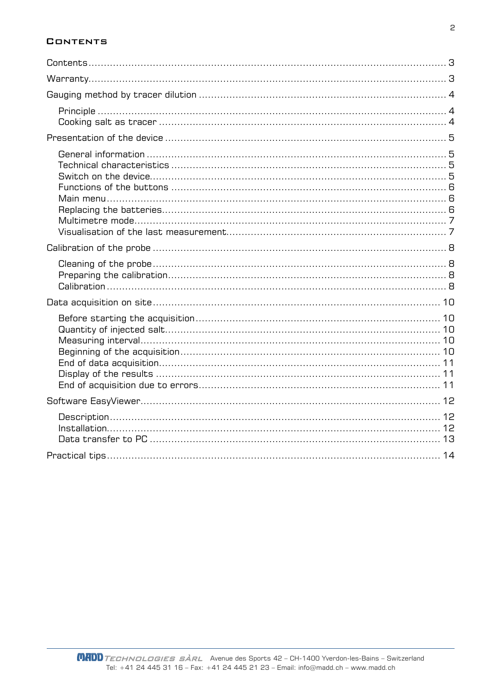 JDC Electronic SA EasyFlow User Manual | Page 2 / 14