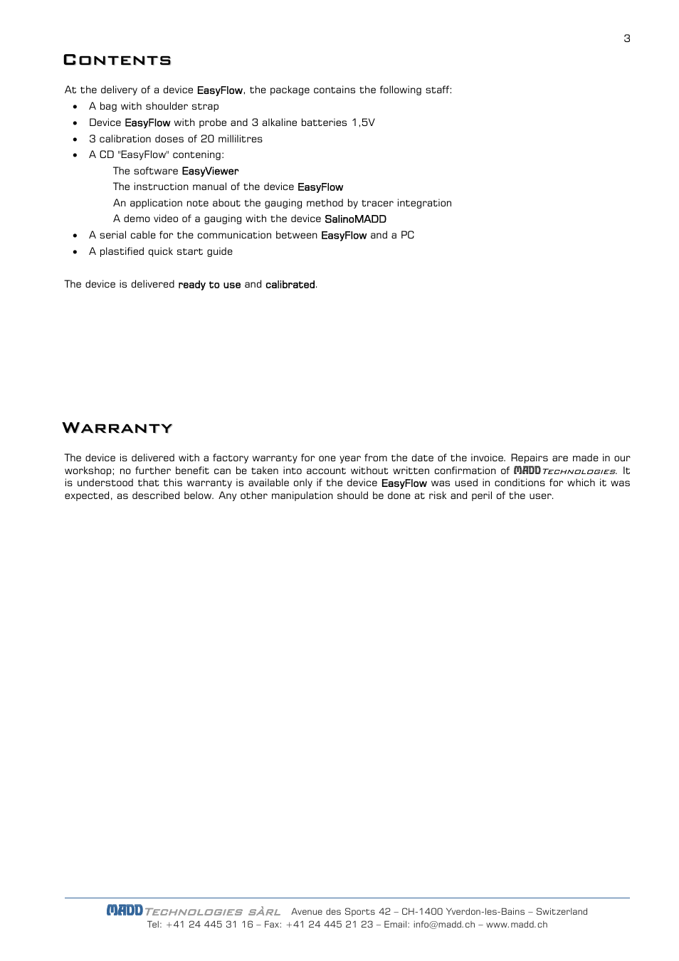 JDC Electronic SA EasyFlow User Manual | Page 3 / 14