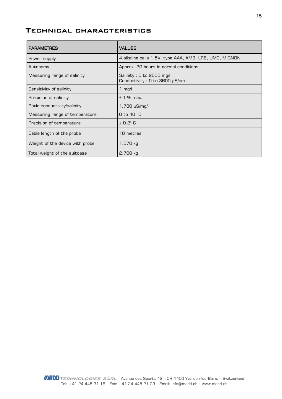 JDC Electronic SA SalinoMADD User Manual | Page 15 / 16