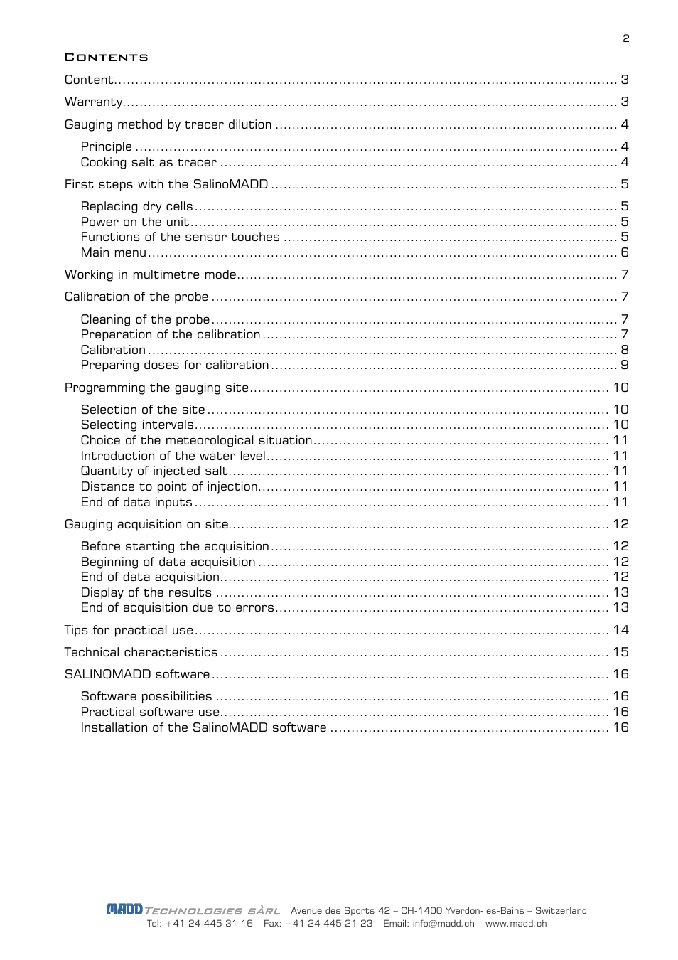 JDC Electronic SA SalinoMADD User Manual | Page 2 / 16