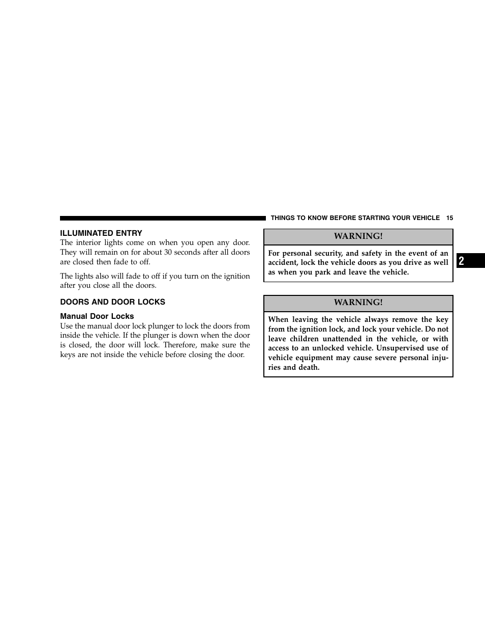 Jeep 2005 Grand Cherokee User Manual | Page 15 / 408