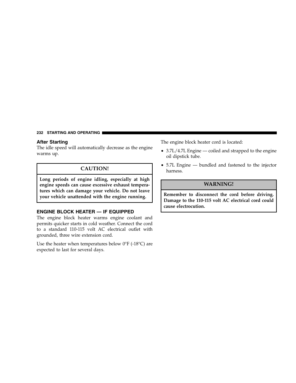 Jeep 2005 Grand Cherokee User Manual | Page 232 / 408