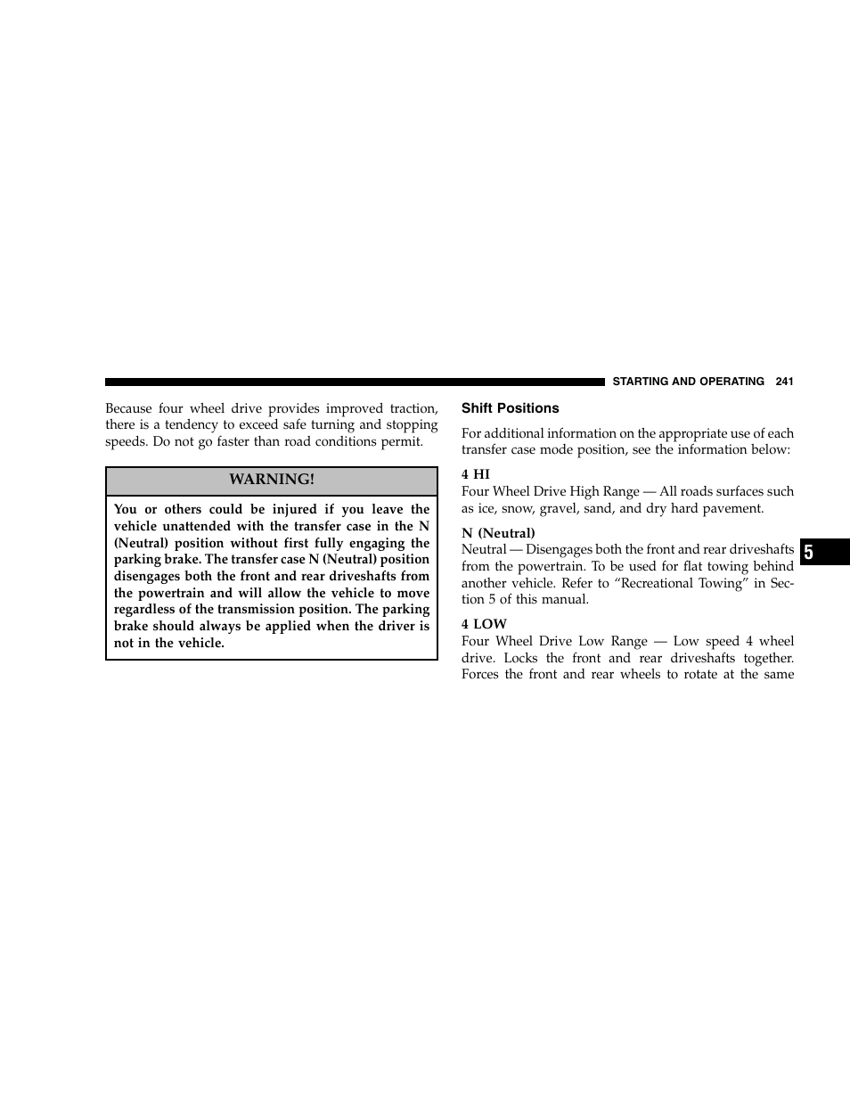 Jeep 2005 Grand Cherokee User Manual | Page 241 / 408