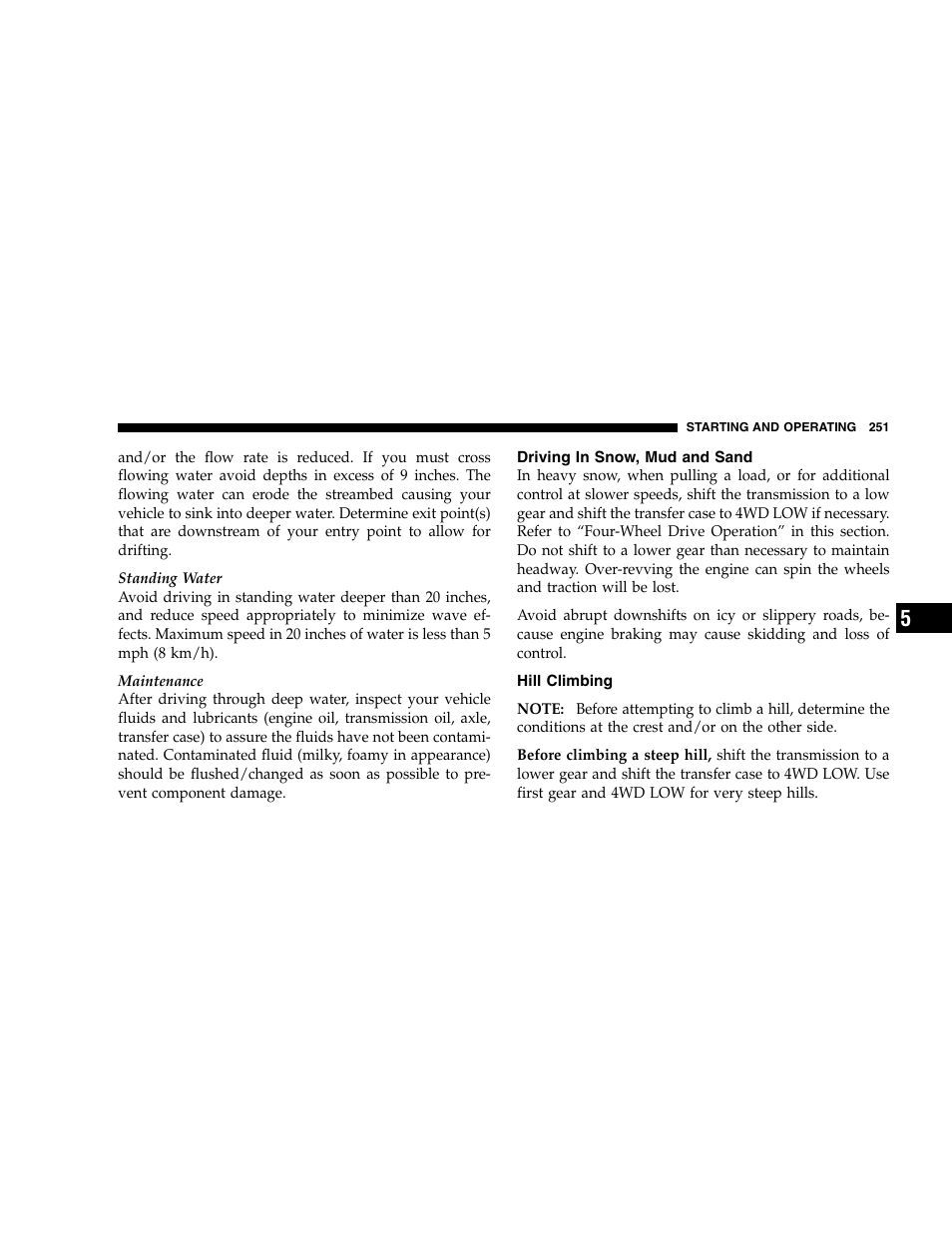 Jeep 2005 Grand Cherokee User Manual | Page 251 / 408