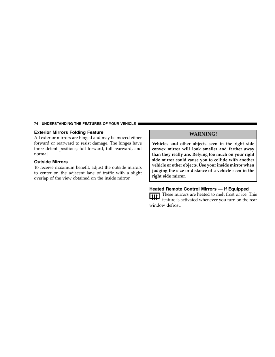 Jeep 2005 Grand Cherokee User Manual | Page 74 / 408