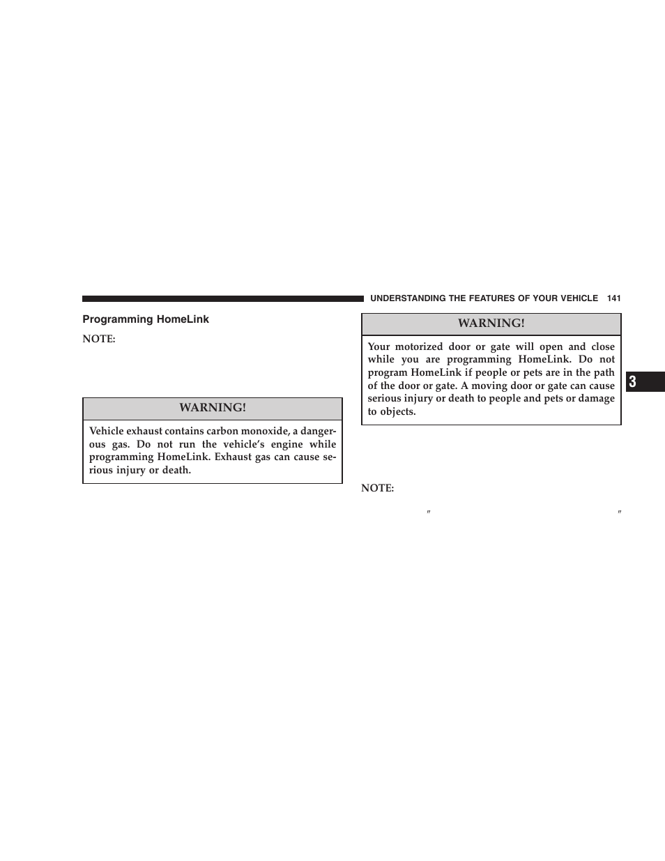 Programming homelink | Jeep 2005 Liberty User Manual | Page 141 / 424