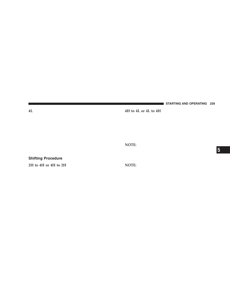 Shifting procedure | Jeep 2005 Liberty User Manual | Page 239 / 424