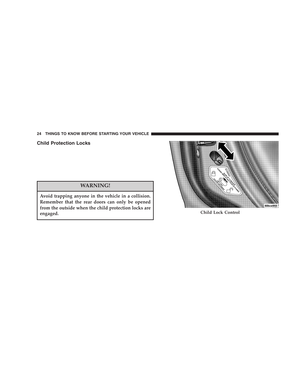 Child protection locks | Jeep 2005 Liberty User Manual | Page 24 / 424