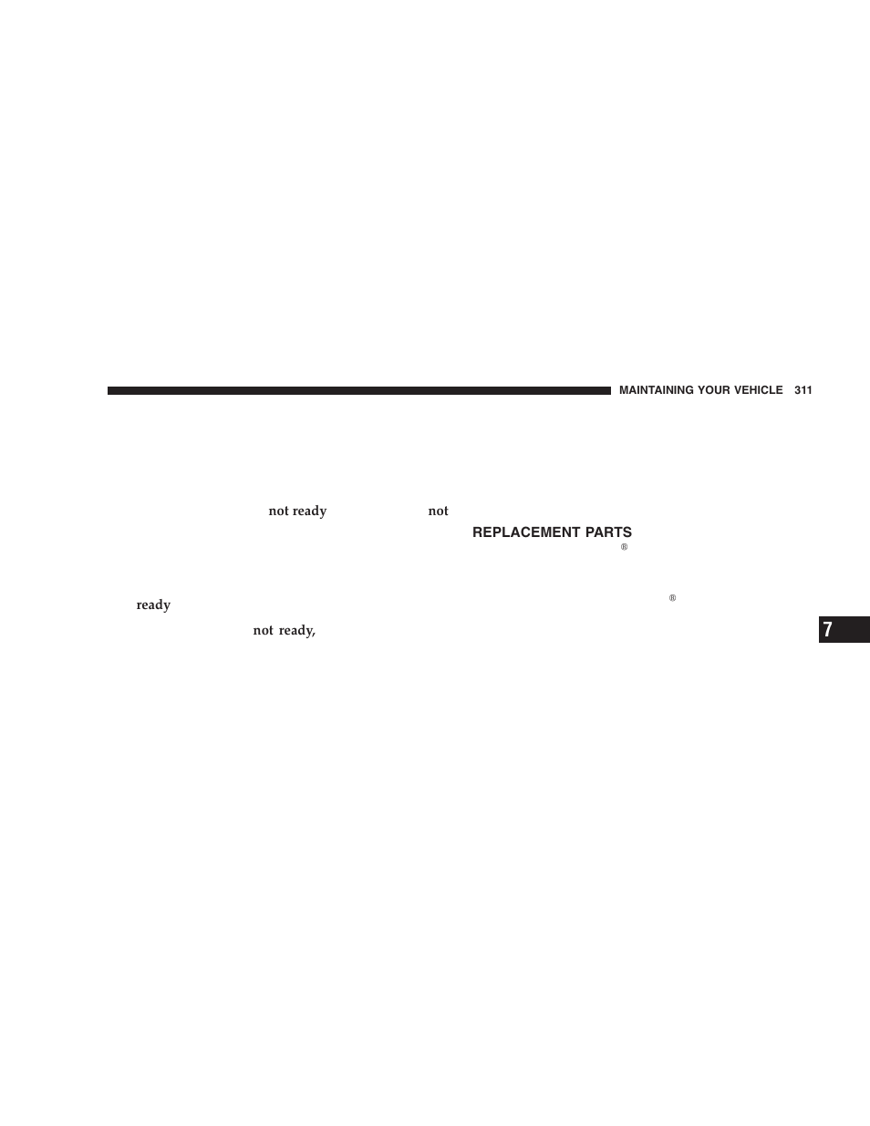 Replacement parts | Jeep 2005 Liberty User Manual | Page 311 / 424