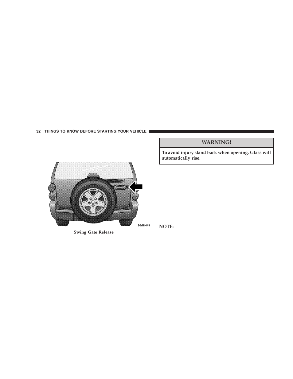 Jeep 2005 Liberty User Manual | Page 32 / 424