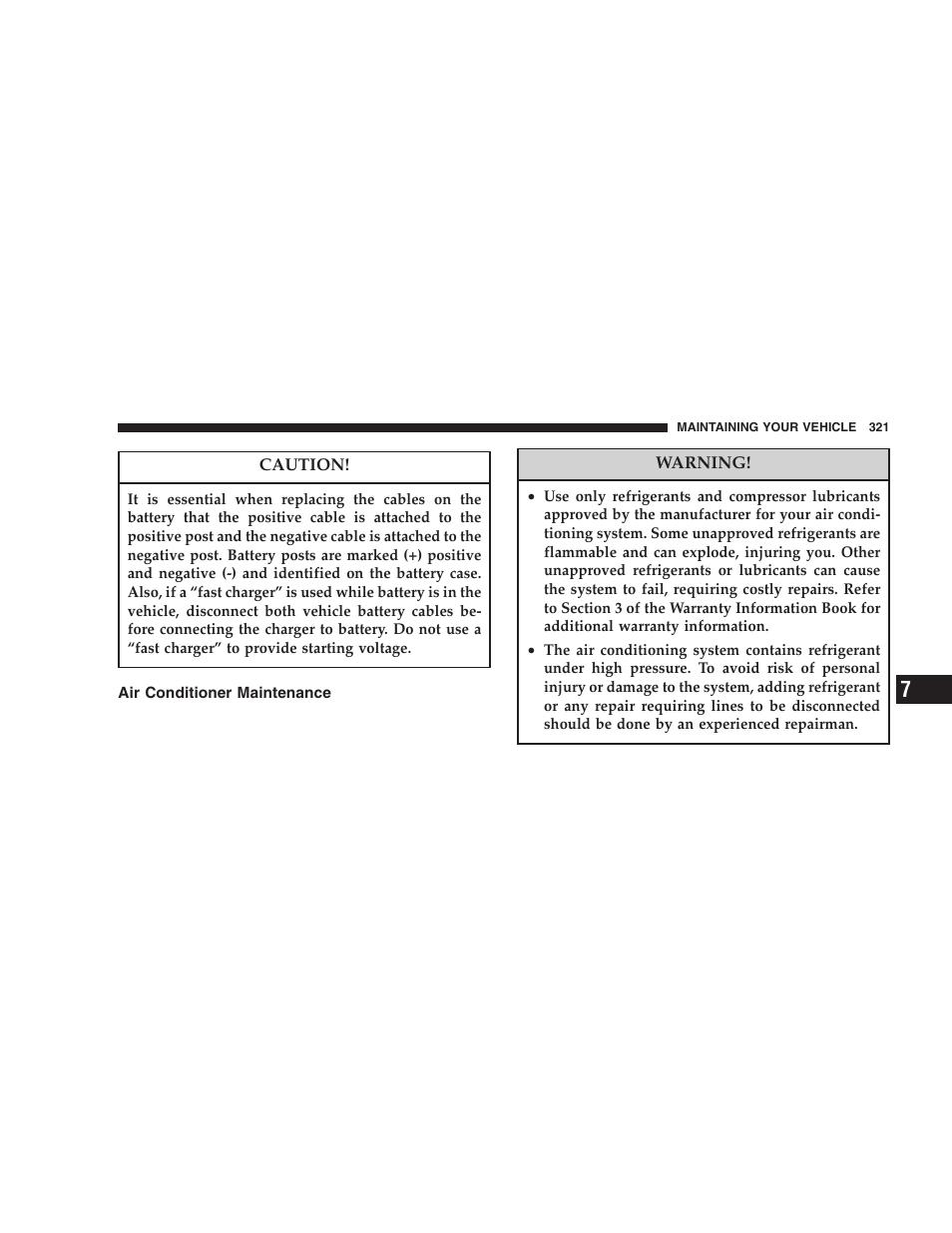 Air conditioner maintenance | Jeep 2005 Liberty User Manual | Page 321 / 424