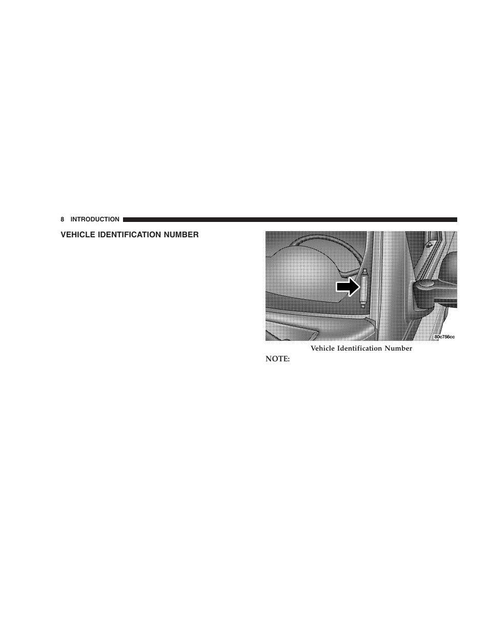 Vehicle identification number | Jeep 2005 Liberty User Manual | Page 8 / 424