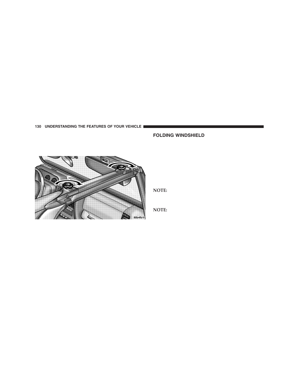 Folding windshield | Jeep 2005 Wrangler User Manual | Page 130 / 352