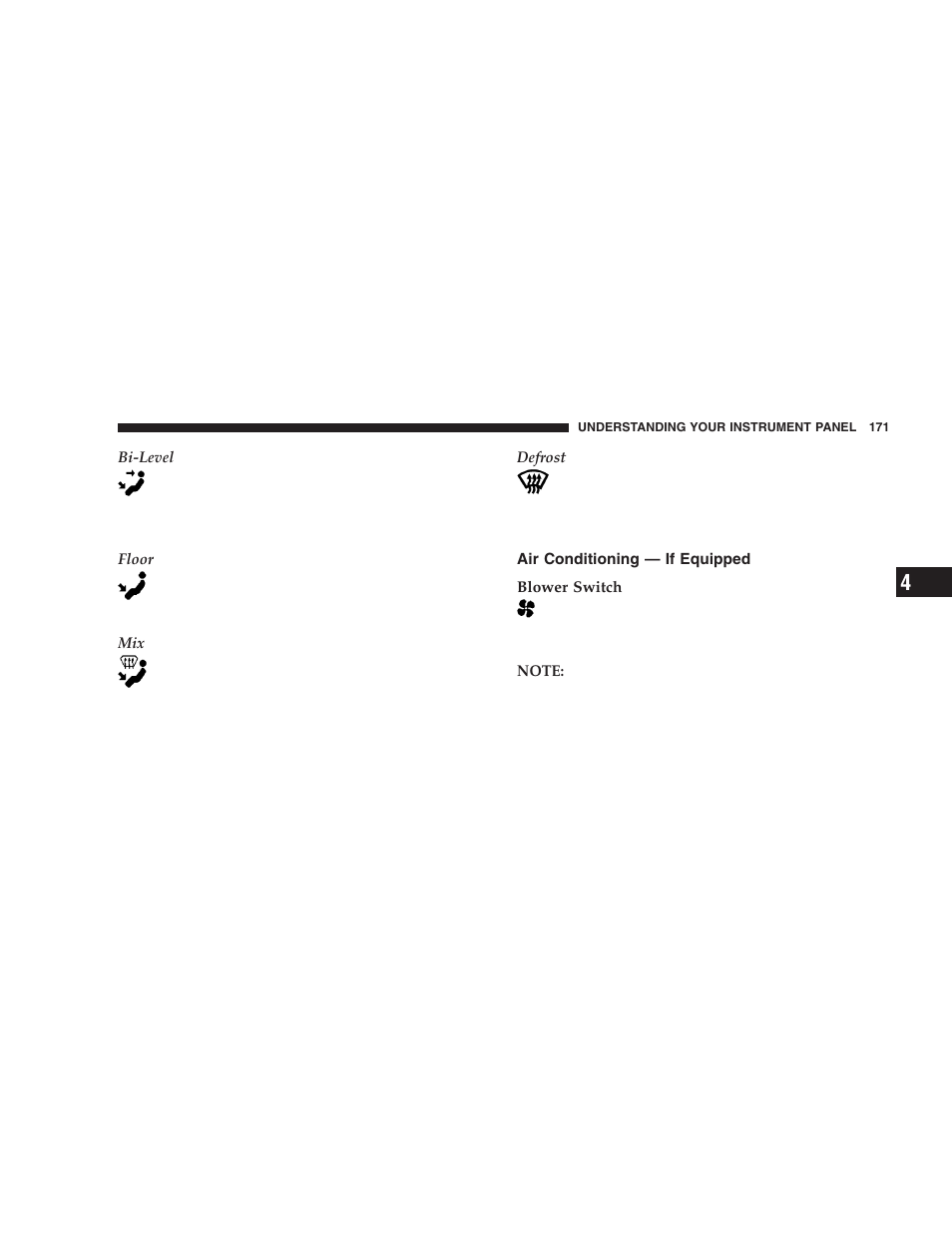 Air conditioning — if equipped | Jeep 2005 Wrangler User Manual | Page 171 / 352