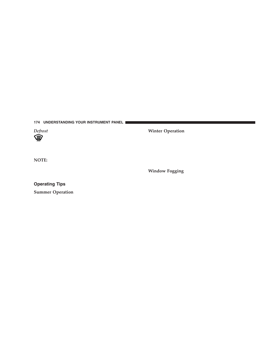 Operating tips | Jeep 2005 Wrangler User Manual | Page 174 / 352