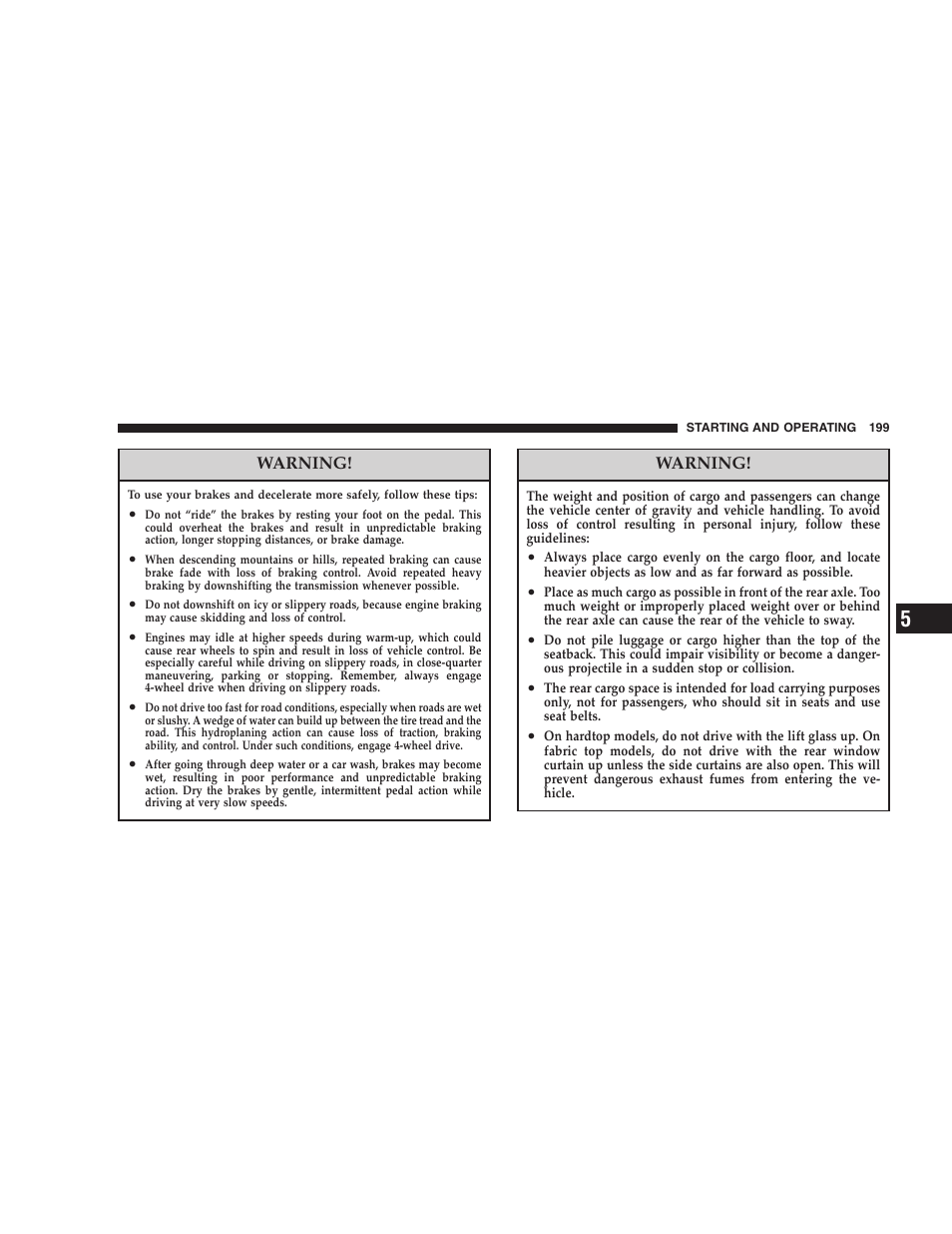 Jeep 2005 Wrangler User Manual | Page 199 / 352