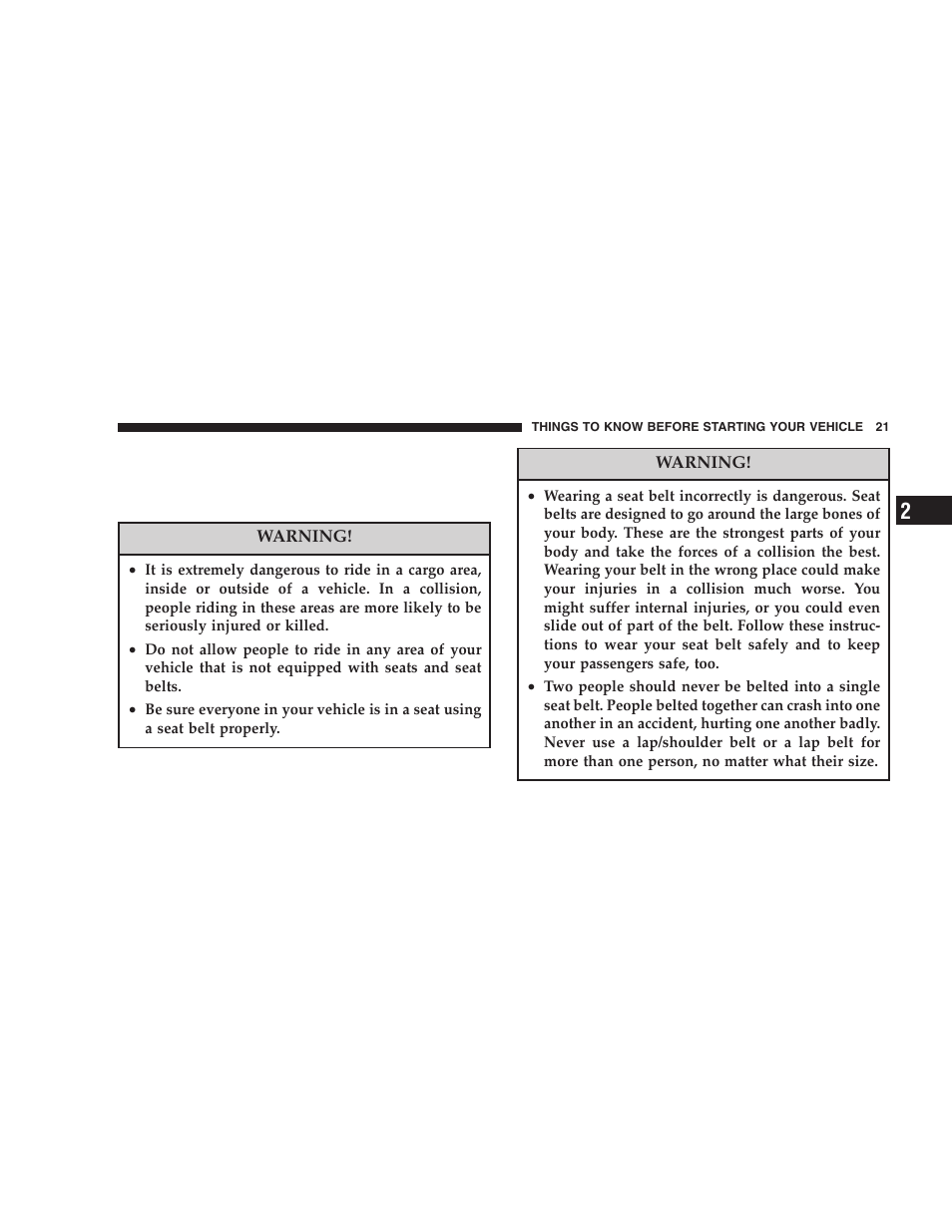Jeep 2005 Wrangler User Manual | Page 21 / 352