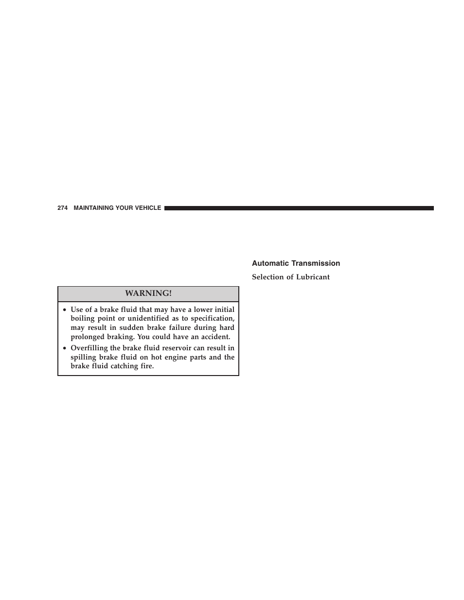 Automatic transmission | Jeep 2005 Wrangler User Manual | Page 274 / 352