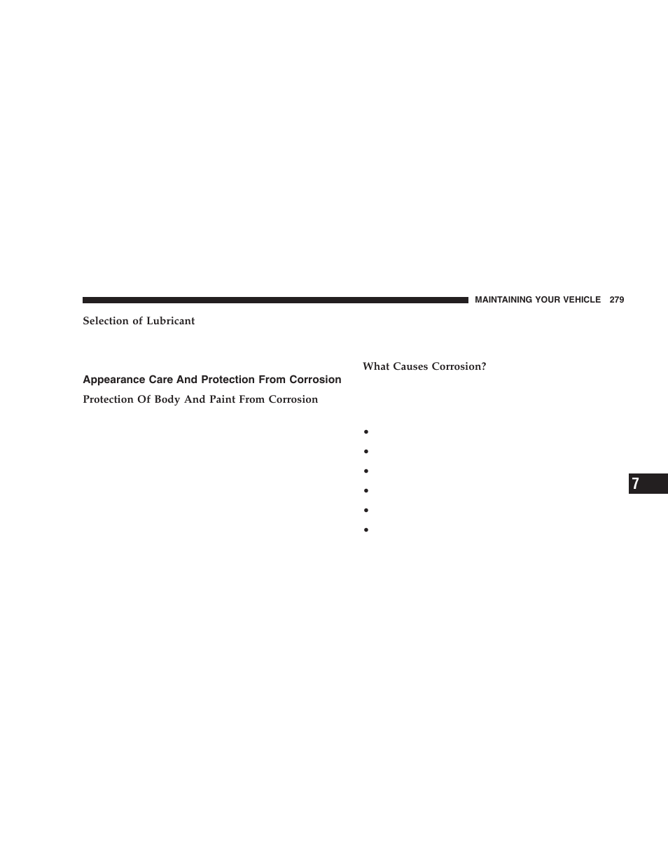 Appearance care and protection from, Corrosion | Jeep 2005 Wrangler User Manual | Page 279 / 352