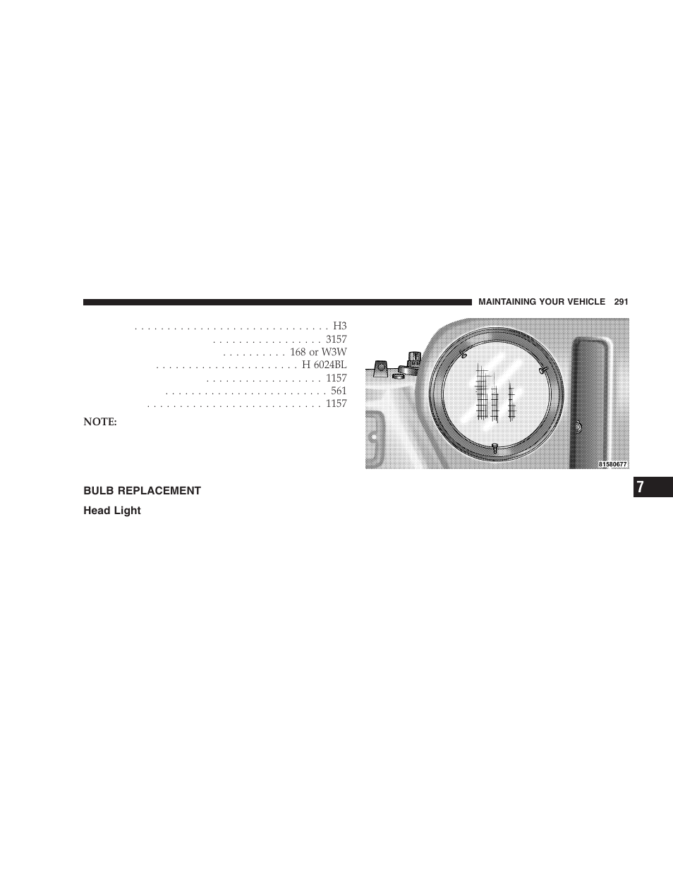 Bulb replacement, Head light | Jeep 2005 Wrangler User Manual | Page 291 / 352
