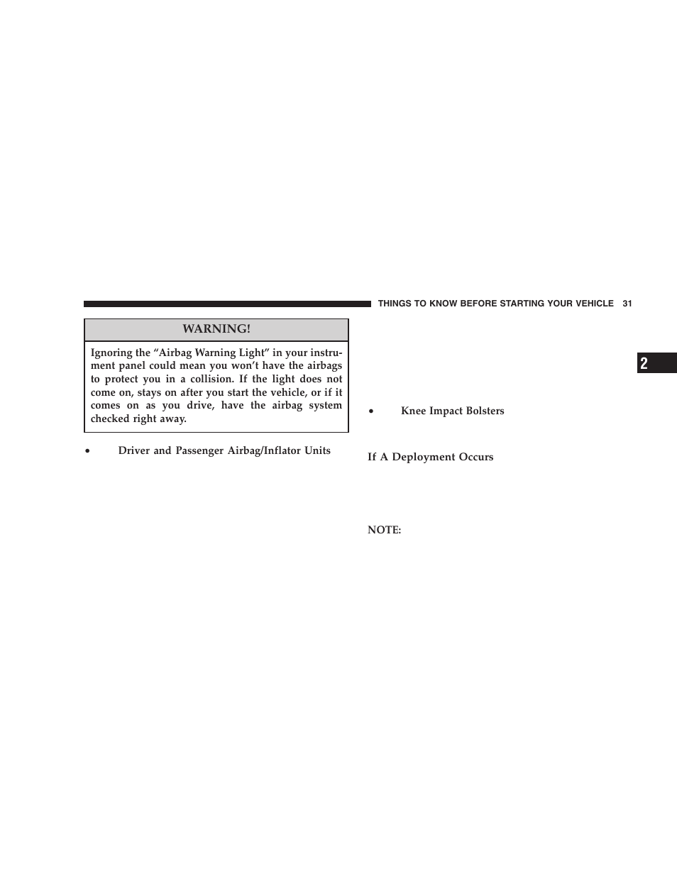 Jeep 2005 Wrangler User Manual | Page 31 / 352