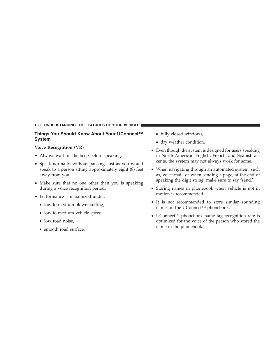 Things you should know about your, Uconnect™ system | Jeep 2006 Commander User Manual | Page 100 / 440