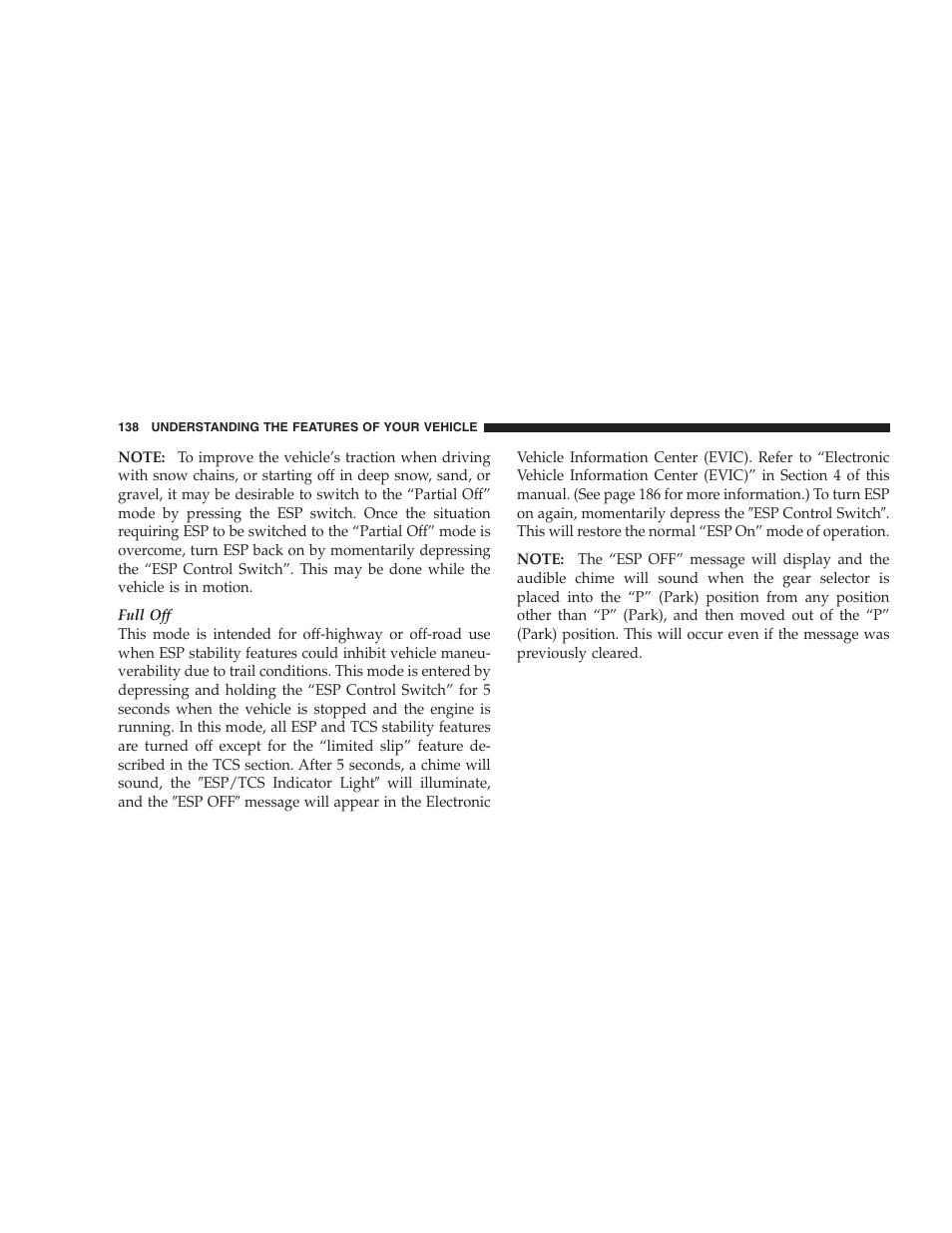 Jeep 2006 Commander User Manual | Page 138 / 440