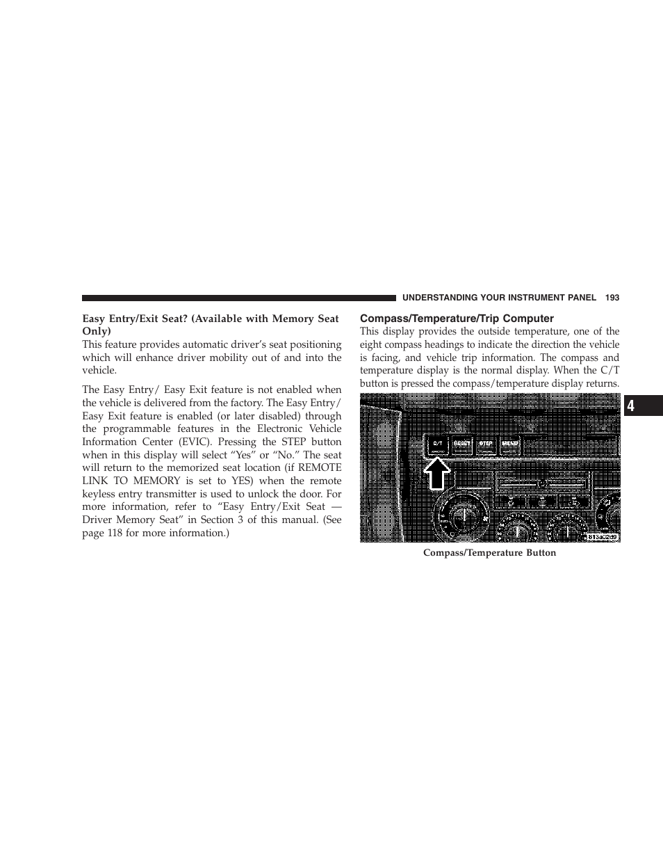 Compass/temperature/trip computer | Jeep 2006 Commander User Manual | Page 193 / 440