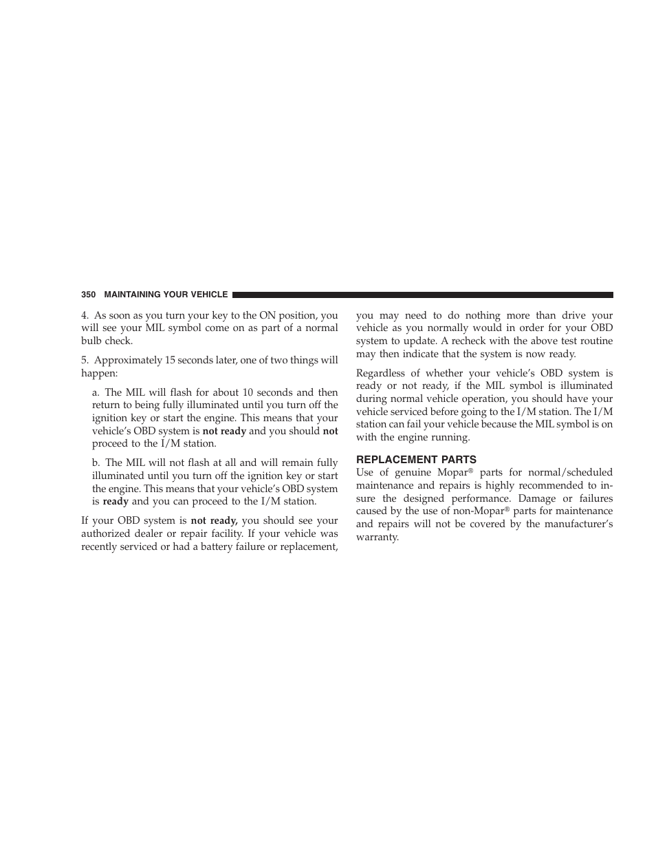 Replacement parts | Jeep 2006 Commander User Manual | Page 350 / 440