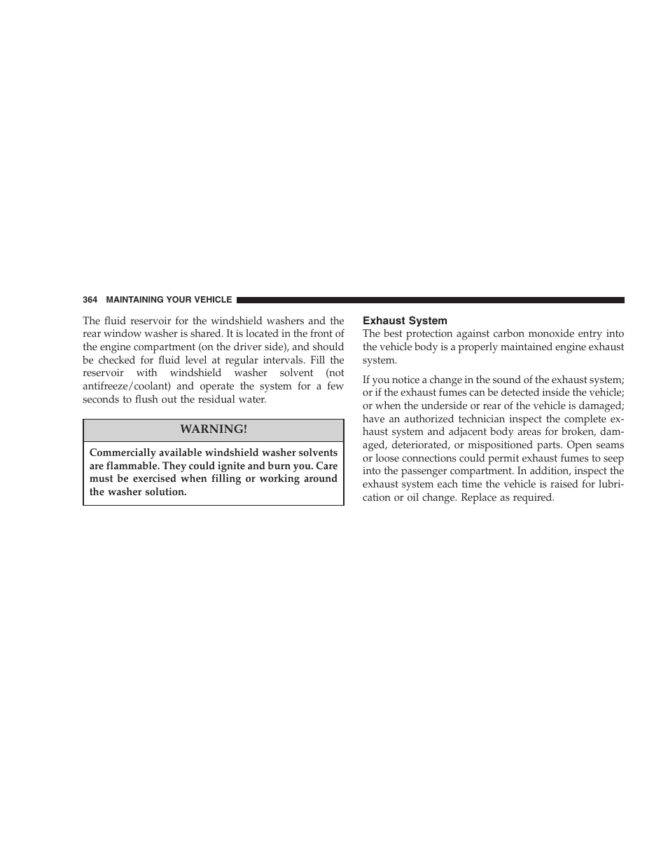 Exhaust system | Jeep 2006 Commander User Manual | Page 364 / 440