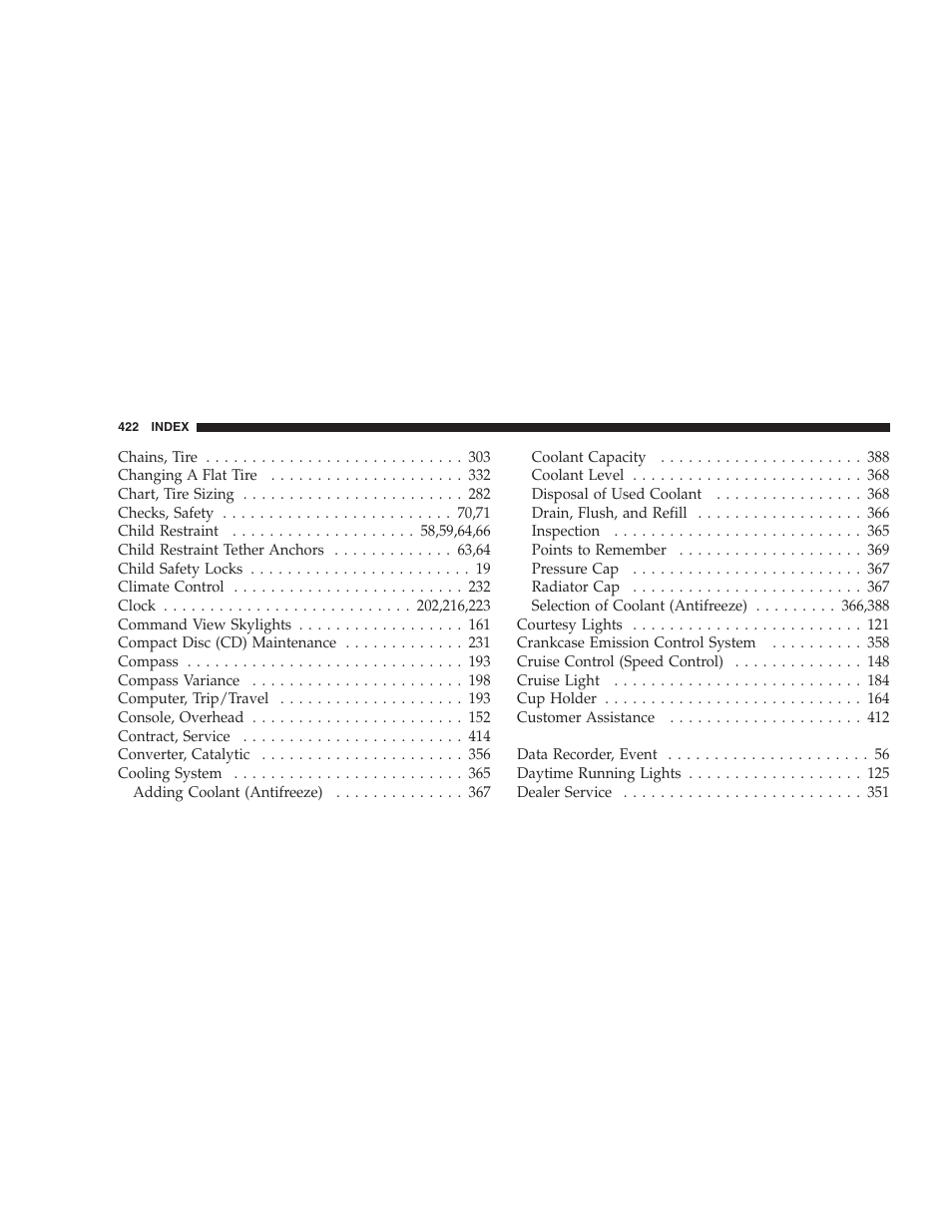 Jeep 2006 Commander User Manual | Page 422 / 440