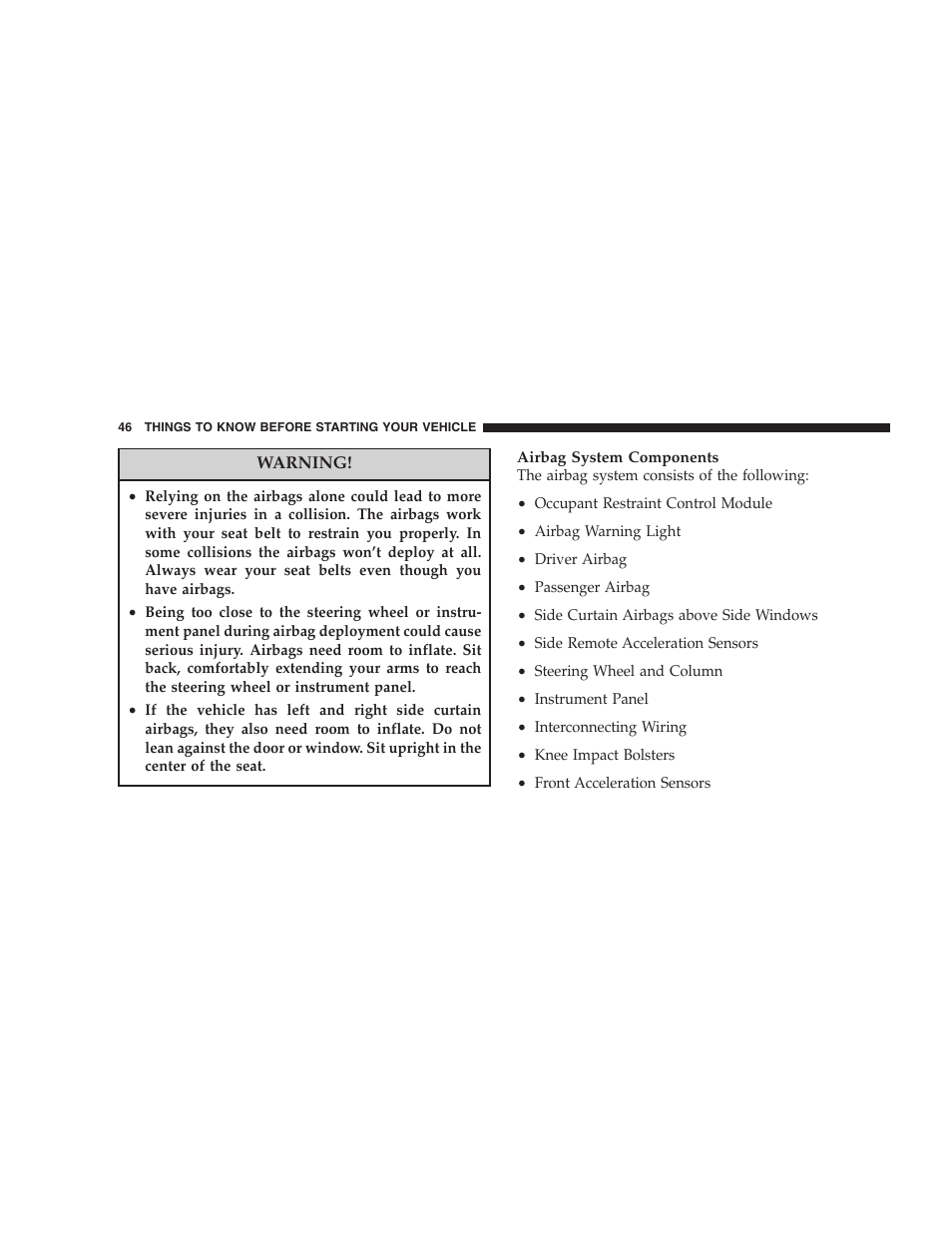 Jeep 2006 Commander User Manual | Page 46 / 440