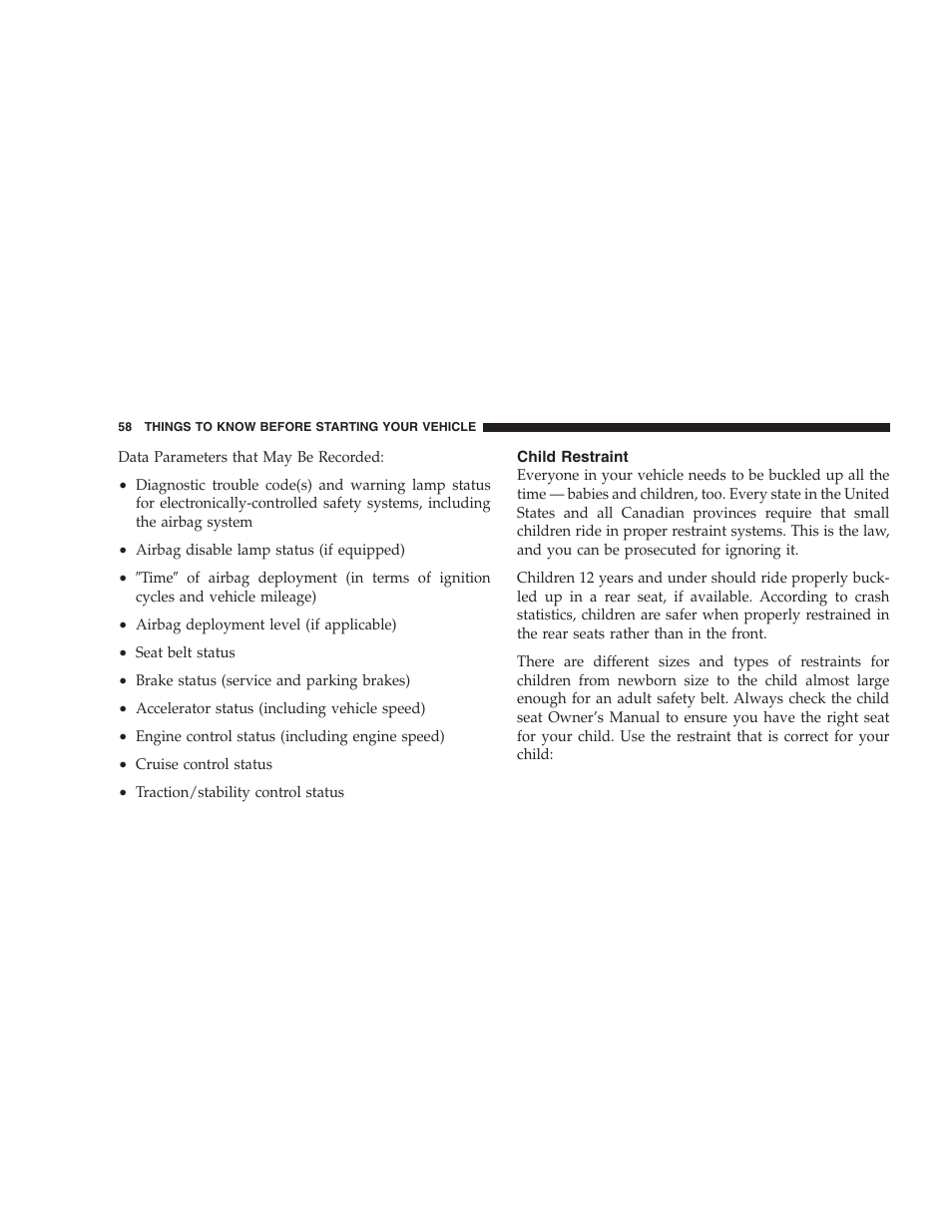 Child restraint | Jeep 2006 Commander User Manual | Page 58 / 440