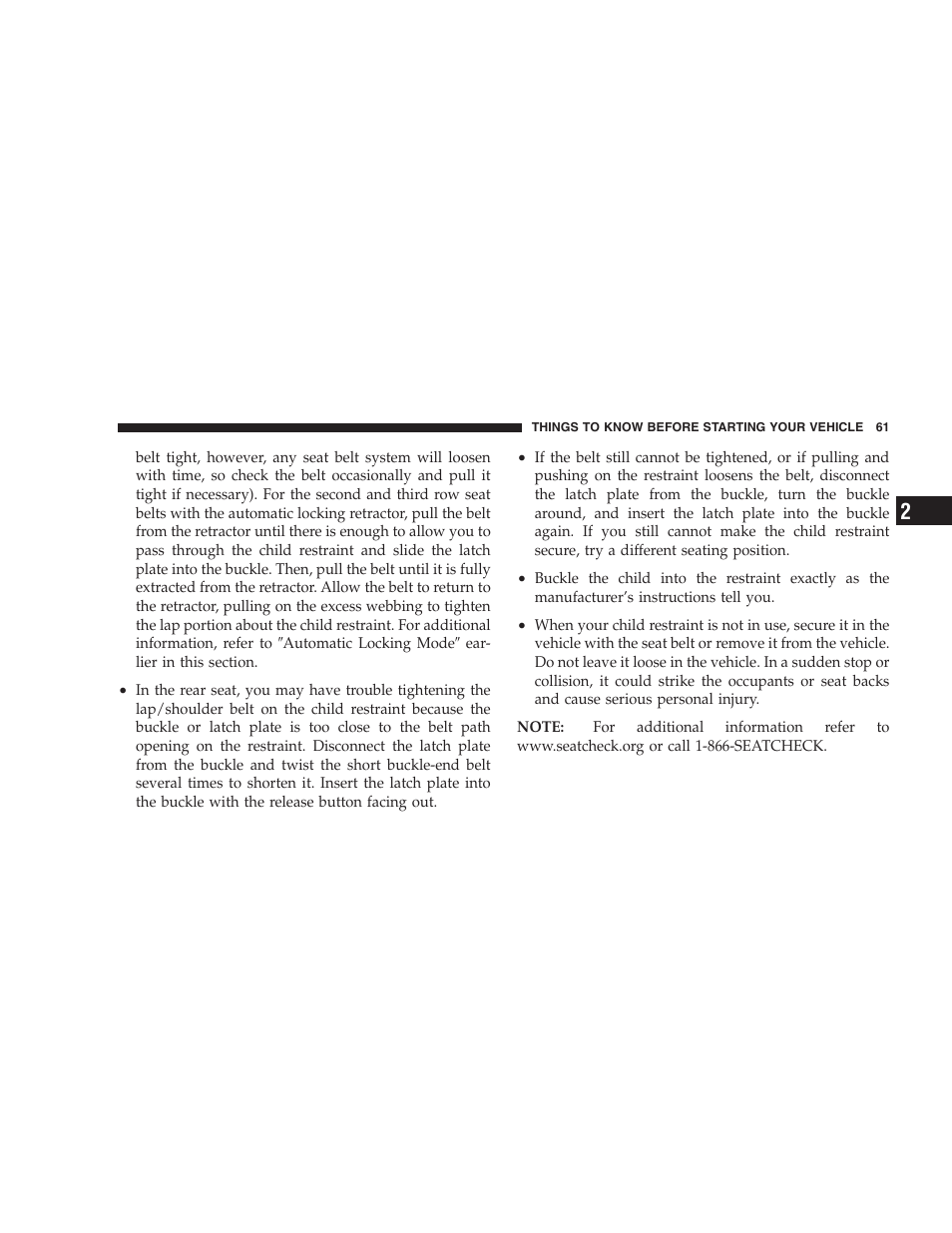 Jeep 2006 Commander User Manual | Page 61 / 440