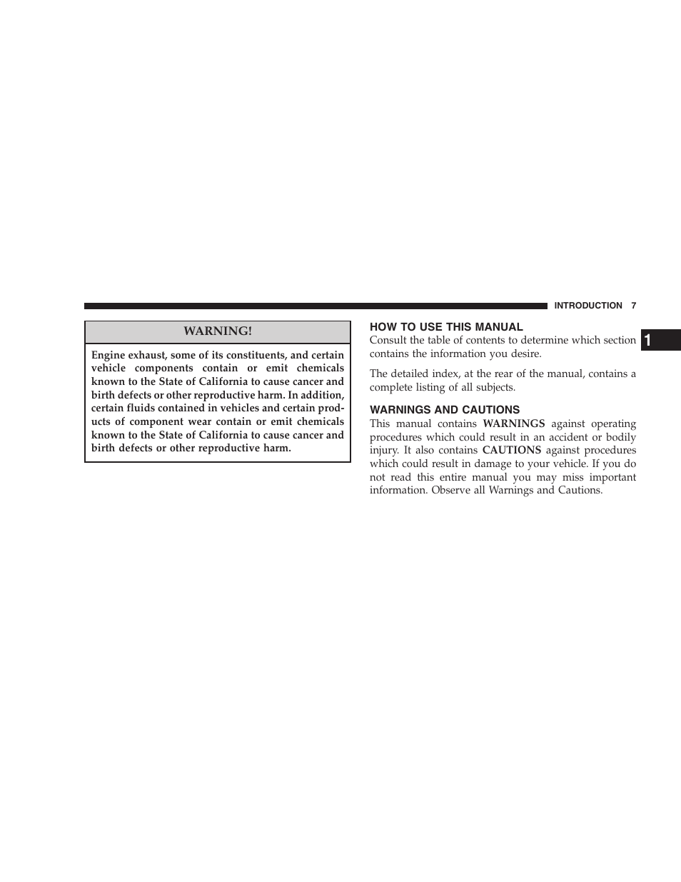How to use this manual, Warnings and cautions | Jeep 2006 Commander User Manual | Page 7 / 440