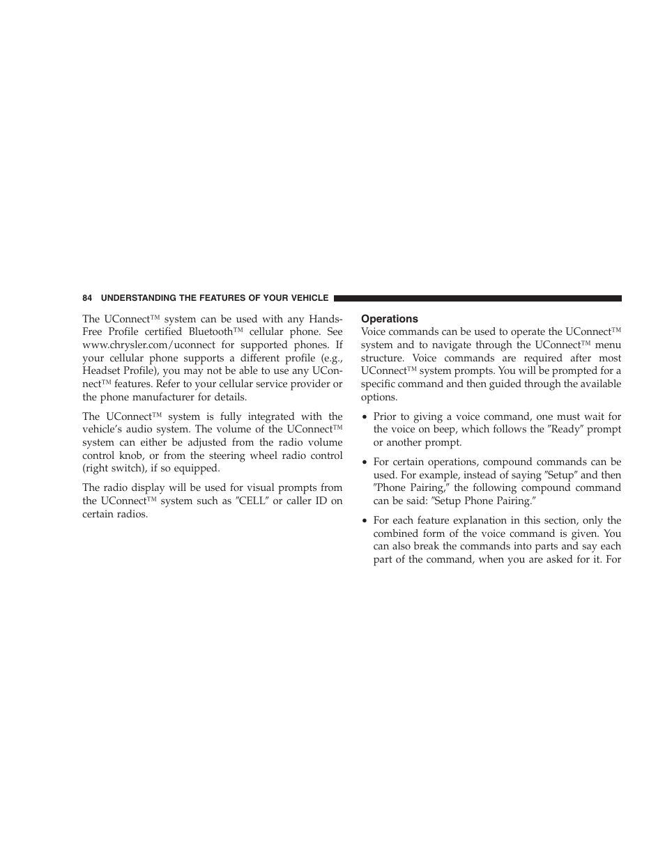 Operations | Jeep 2006 Commander User Manual | Page 84 / 440