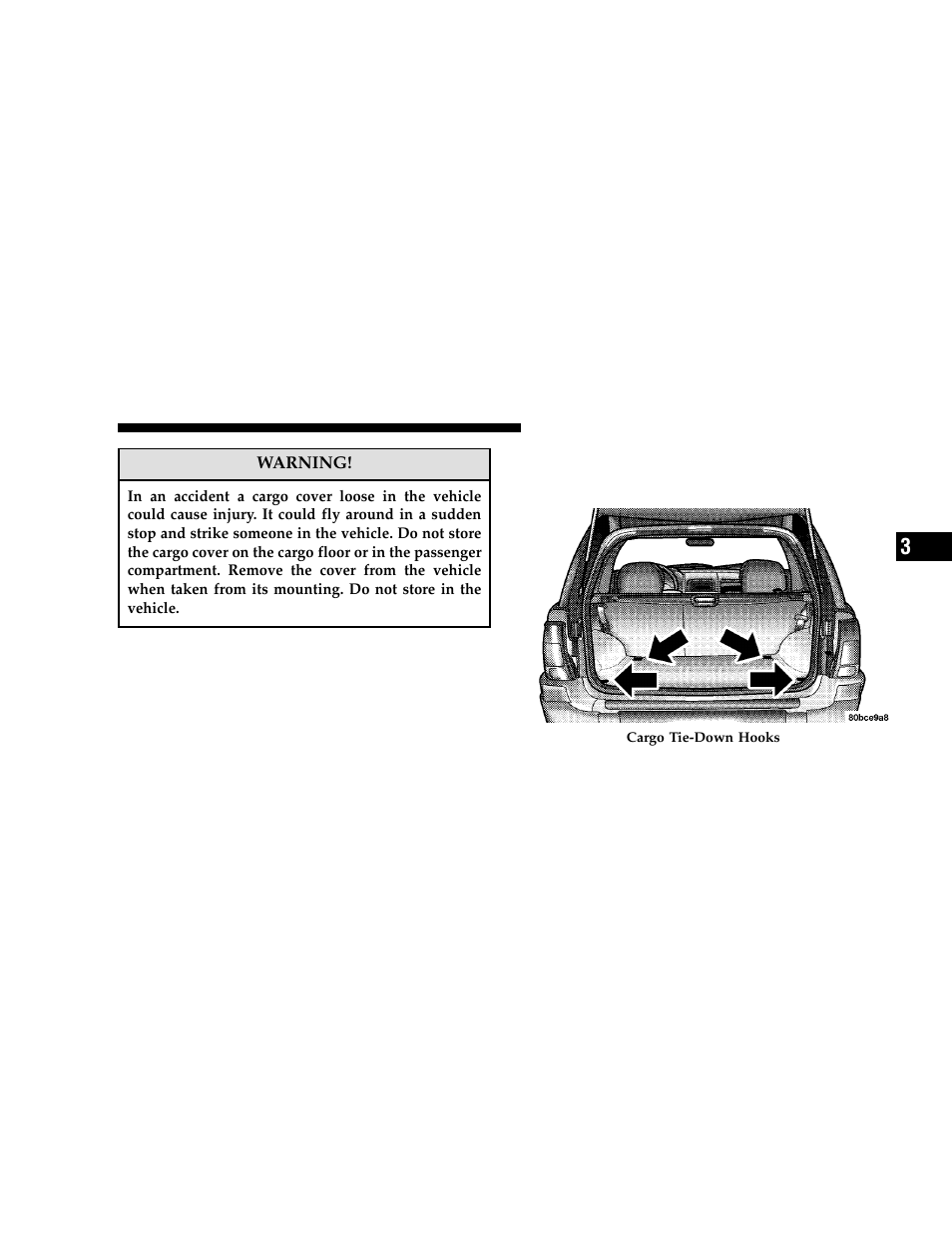 Cargo tie-down hooks | Jeep 2006 Grand Cherokee User Manual | Page 167 / 448