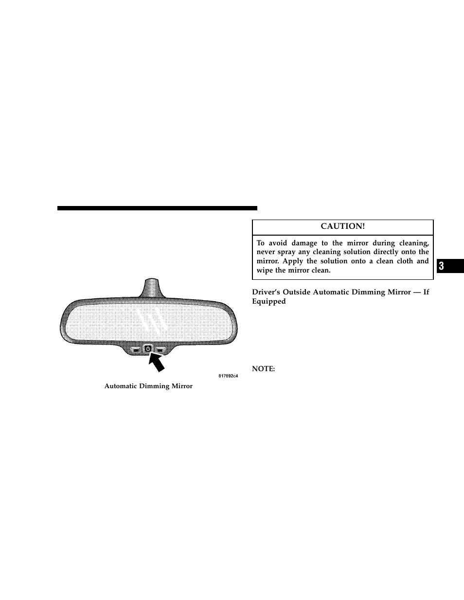 Inside automatic dimming mirror, If equipped | Jeep 2006 Grand Cherokee User Manual | Page 79 / 448