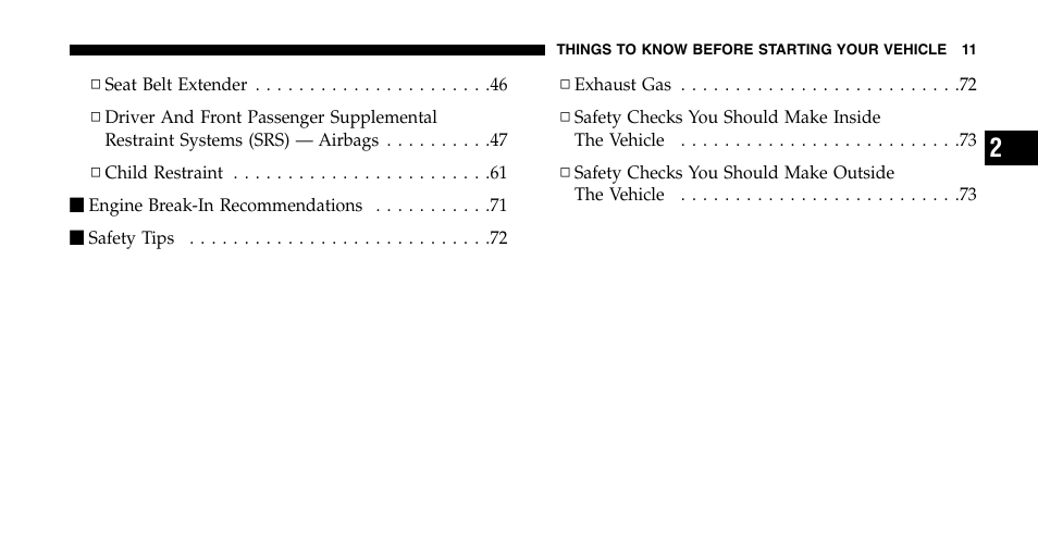 Jeep 2006 Liberty User Manual | Page 11 / 424