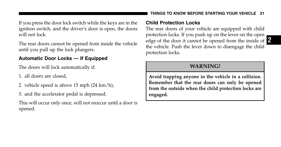Jeep 2006 Liberty User Manual | Page 21 / 424