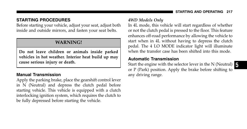 Jeep 2006 Liberty User Manual | Page 217 / 424