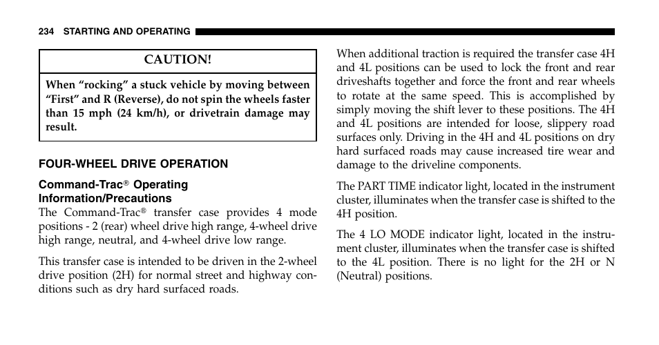 Jeep 2006 Liberty User Manual | Page 234 / 424