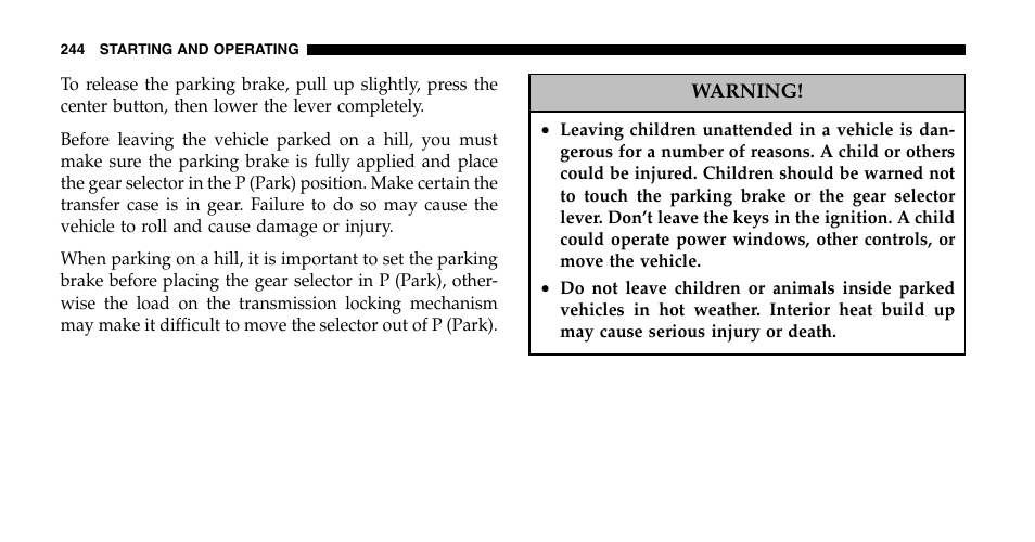 Jeep 2006 Liberty User Manual | Page 244 / 424