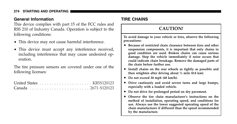 Caution | Jeep 2006 Liberty User Manual | Page 274 / 424
