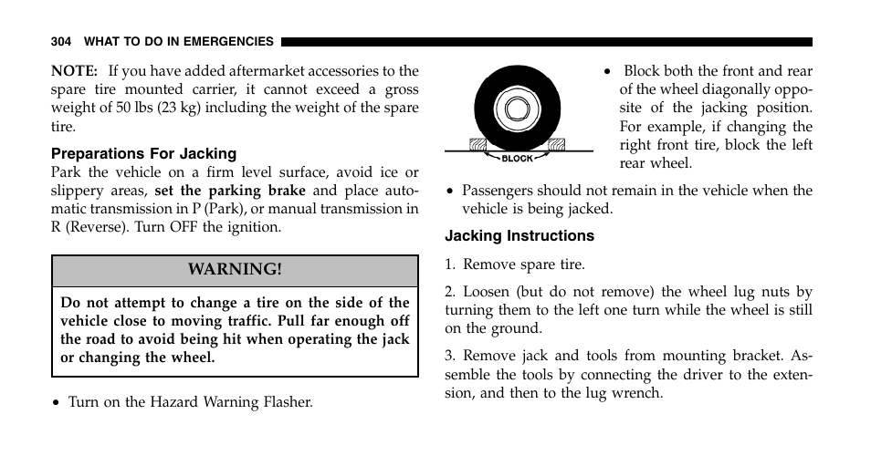 Jeep 2006 Liberty User Manual | Page 304 / 424